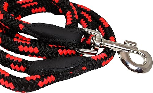 Miniatura 10 de Dogs My Love - Correa trenzada para perro 59ft 6 unidades color rojo y negro