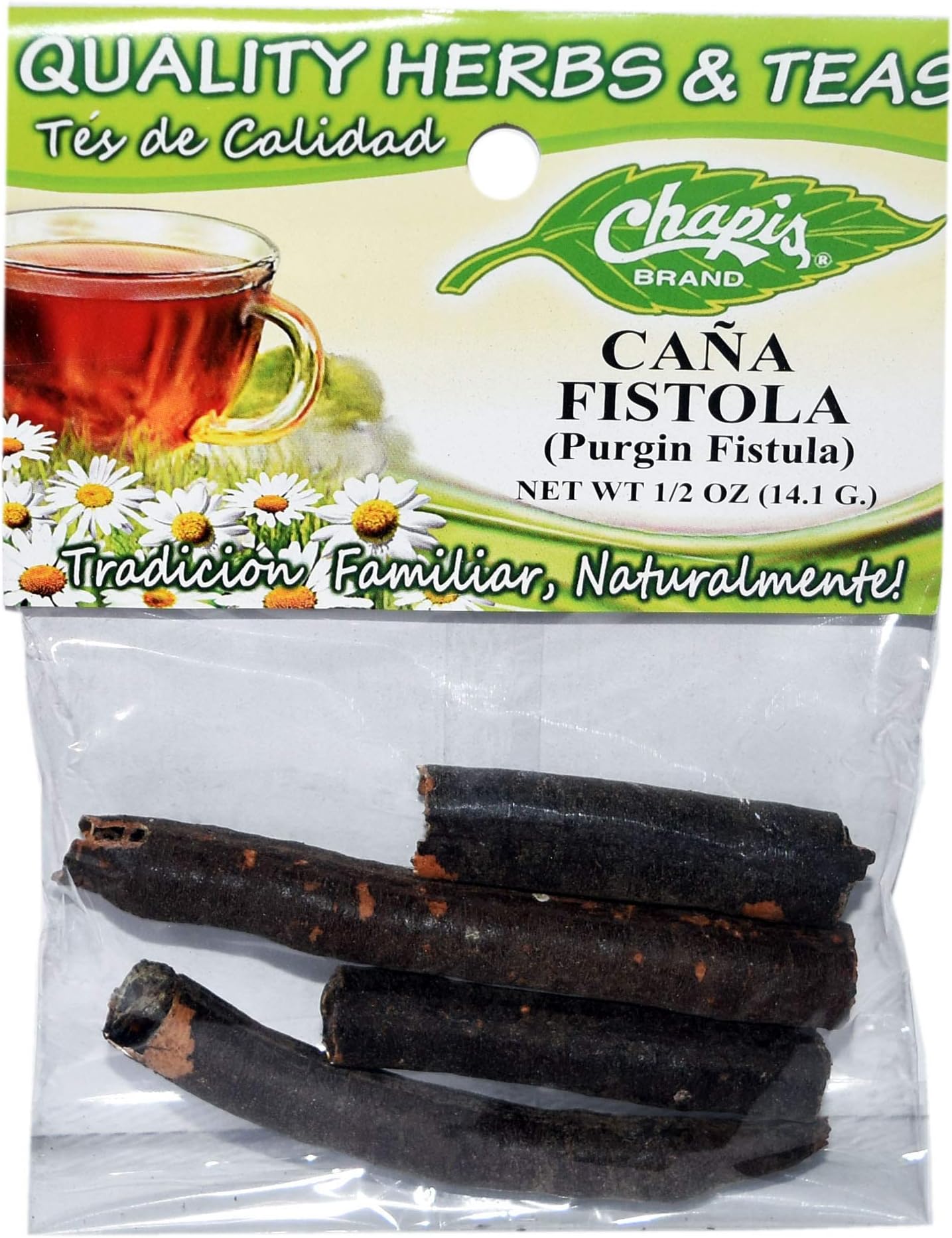 6 PIECES CHAPIS CANA FISTOLA NATURAL HERBS HIERBAS Net Wt. 1/2 oz. (14 g)