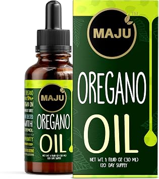 Maju Superfoods Oregano Oil Drops, Potent 90%+ Carvacrol 1 fl Oz Wild Mediterranean Essential Oil of Oregano Liquid, Aceite de Oregano, Immune and Seasonal Support
