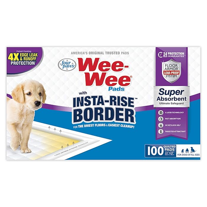 Buy Four Paws WeeWee Puppy Training InstaRise Border Pee Pads 100