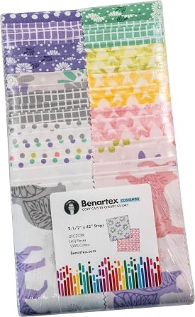 Cherry Guidry Cozy Cats Strip-Pies 40 2.5-inch Strips Jelly Roll Benartex