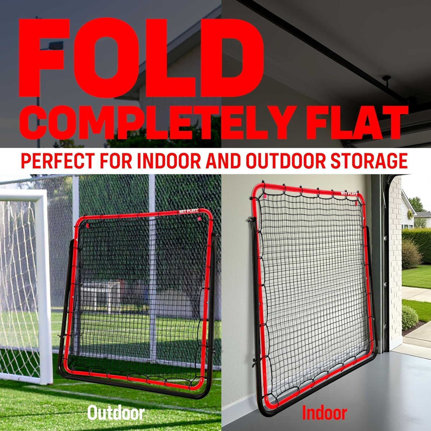 Soccer Rebound Net Rebounder | Skill Training Gifts, Aids & Equipment for All Ages – Kick-Back/Perfect Storage