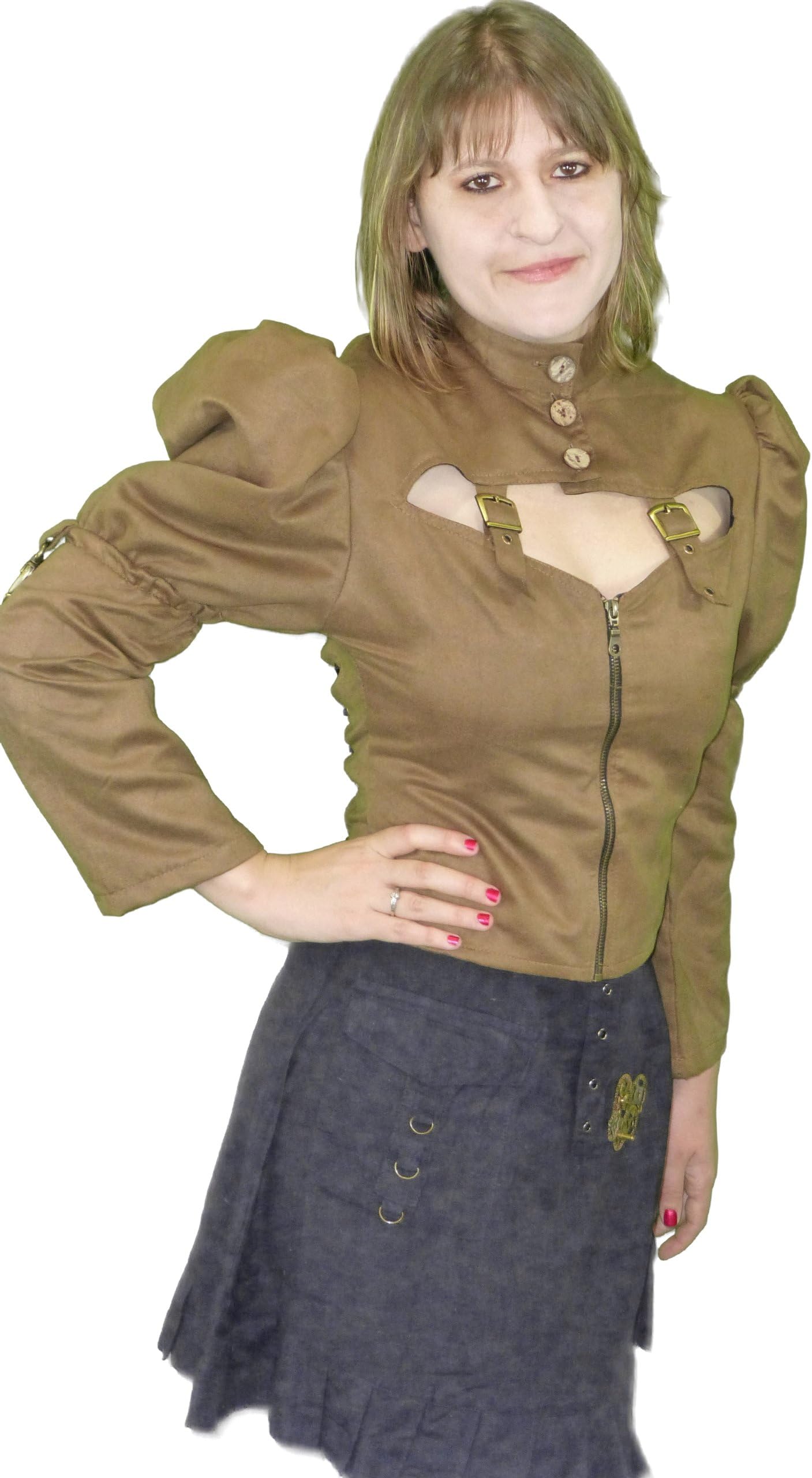 Corsets and Underbusts Cosplay Steampunk Tie-Back Blouse (Large)