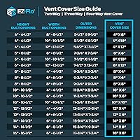 Vista 6 de EZ-FLO Cubierta de ventilación de aire de 10 x 4 pulgadas (apertura de conducto) para pared o techo, registro de ventilación bidireccional, cubierta