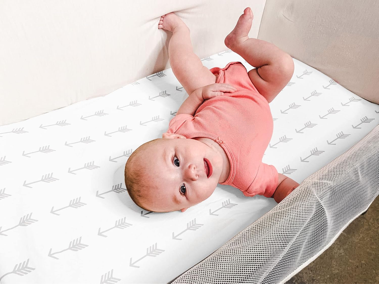 Bassinet Bed Sheets – Premium Bassinet Fitted Sheet for Halo, Mika Micky, Maxi COSI & Others - 4 Pack 100% Jersey Knit - Bassinet Bedding for Standard Size Oval or Halo Bassinet Pads for Boys & Girls