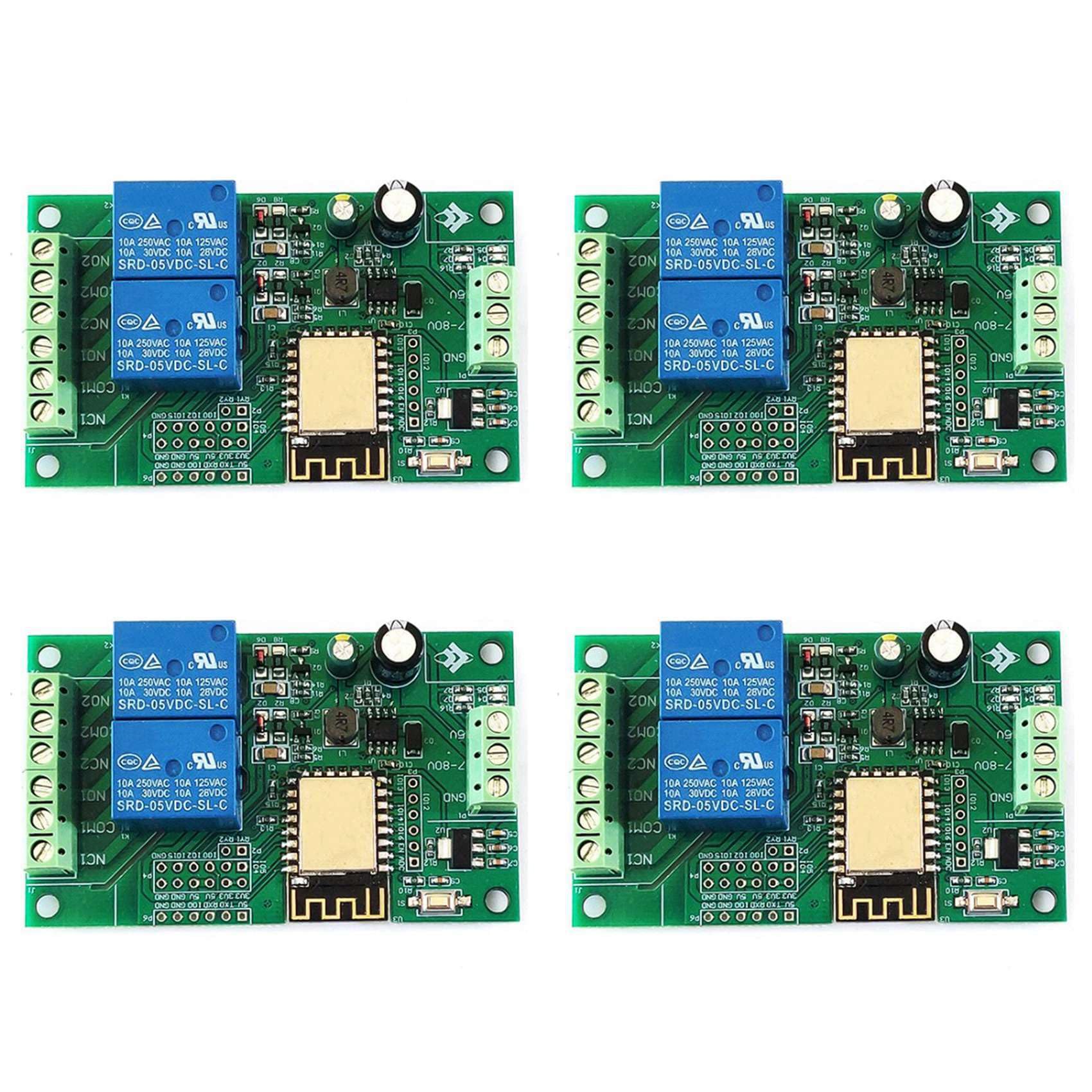 Module de relais Wifi ESP8266 ESP-12F à 2 canaux 5V 8-80V pour contrôle à distance IDE