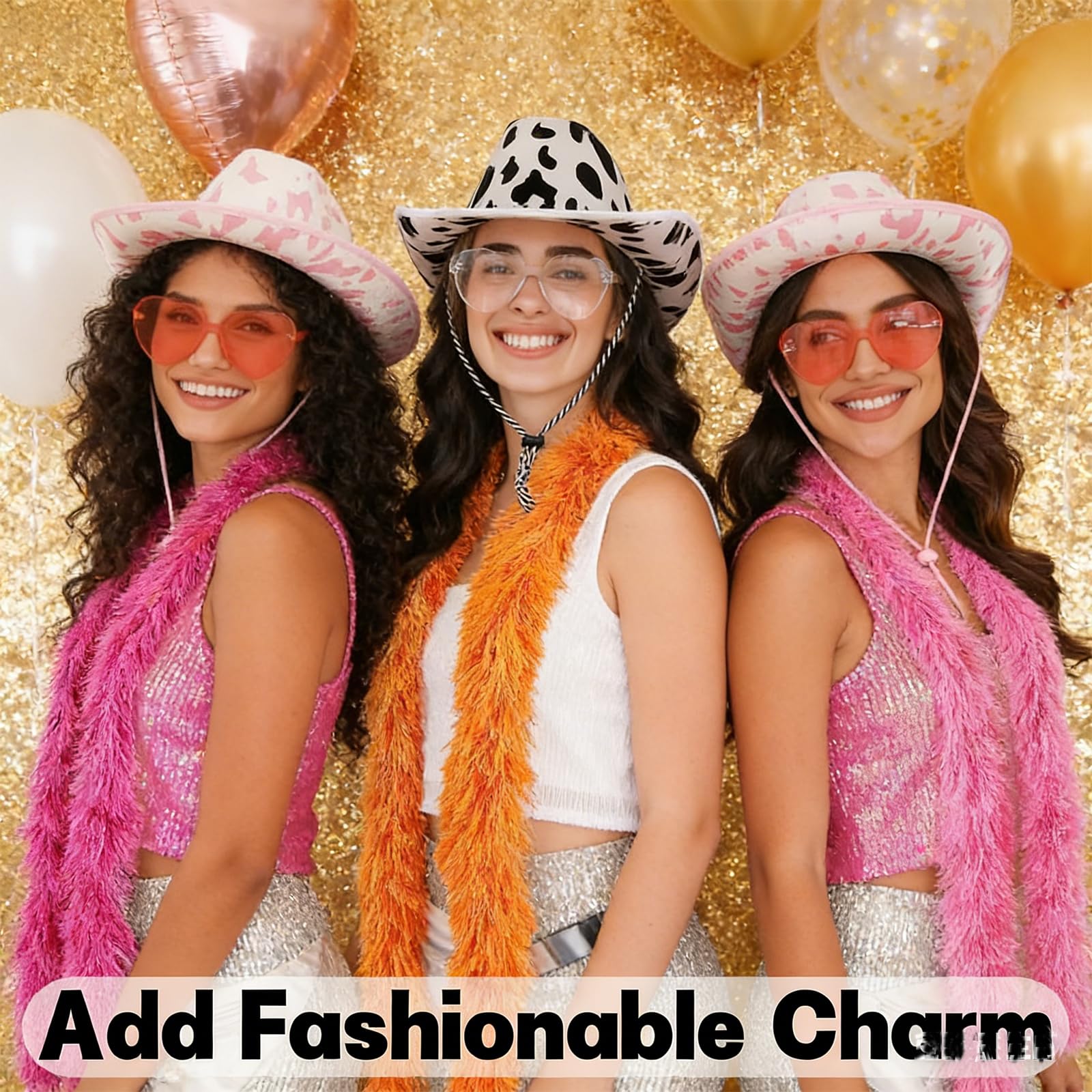 YgonziRuvc Pack of 6 Vibrant Feather Boas Multipack - Image 4