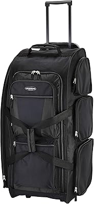 Travelers Club Xpedition 30 Inch Multi-Pocket Upright Rolling Duffel Bag