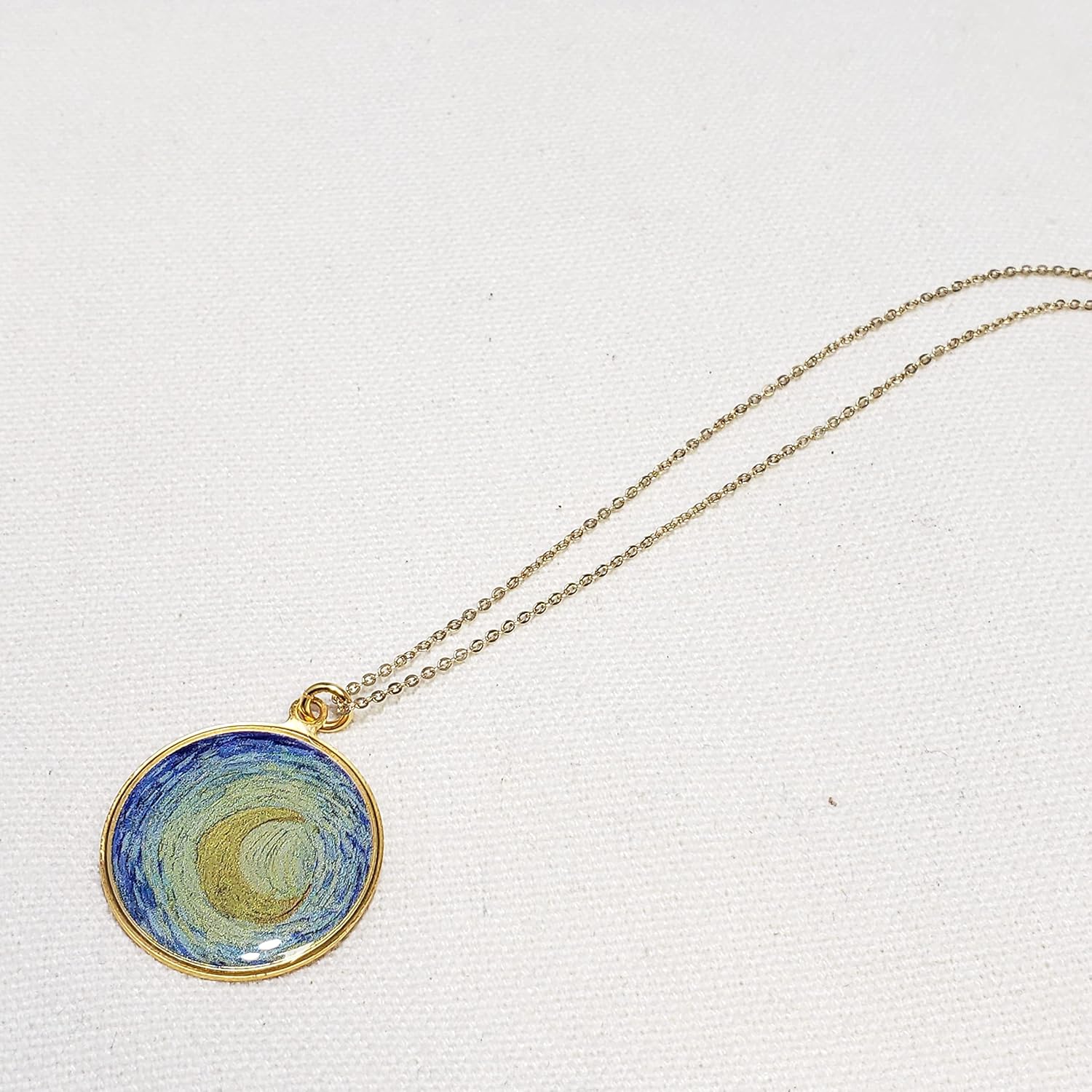 Van Gogh Starry Night Inspired Pendant Necklace