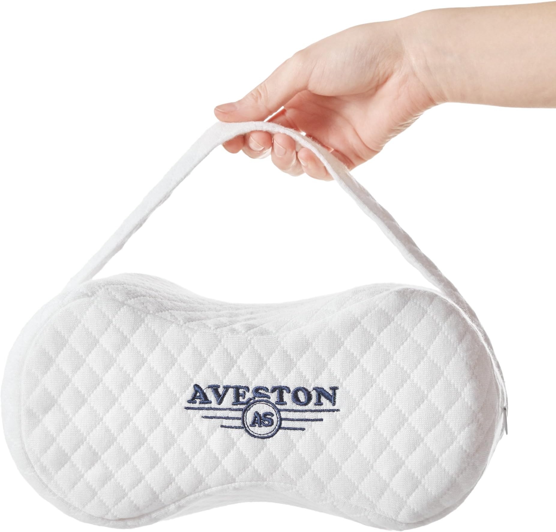 AVESTON Knee Pain Pillow for Side Sleepers – Support Pillow Sciatic Nerve Hip Pain Relief - Adjustable Leg Pillow Reduce Leg Pain for Men Women with Bonus Blue Cover in Storage Bag
