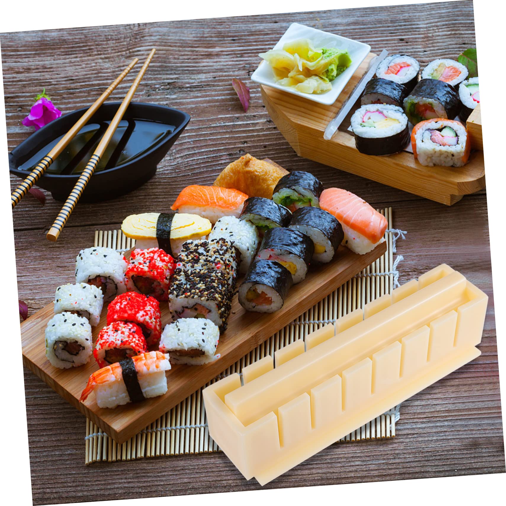 COLLBATH Diy Sushi Maker Kit 1 Set Sushi Press Mold Making Machine for Beginners Quick Healthy Easy to Use