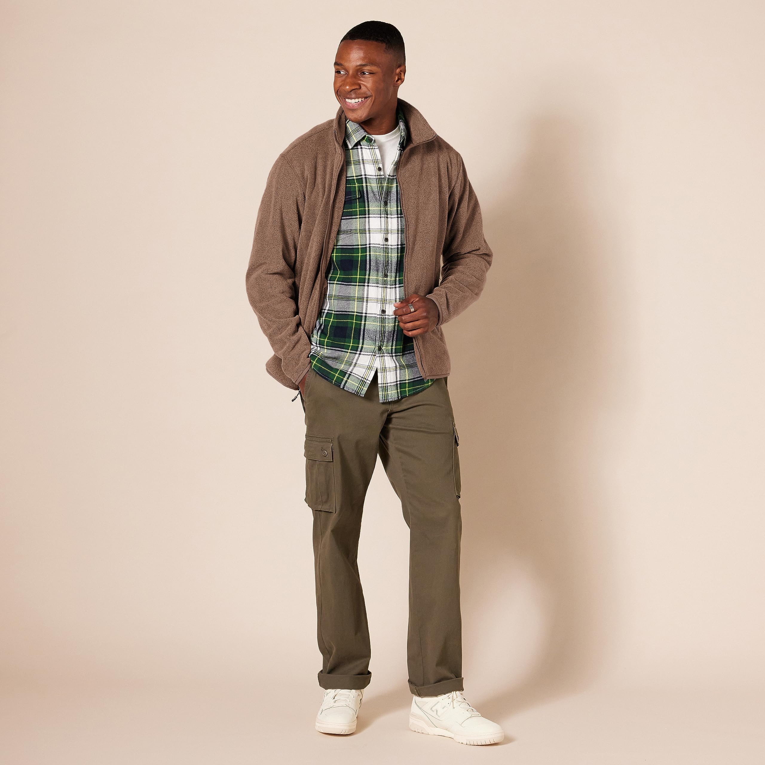 Amazon Essentials Chaqueta de Felpa con Cremallera Completa (Disponible en Tallas Grandes y Largos Especiales) Hombre - 5