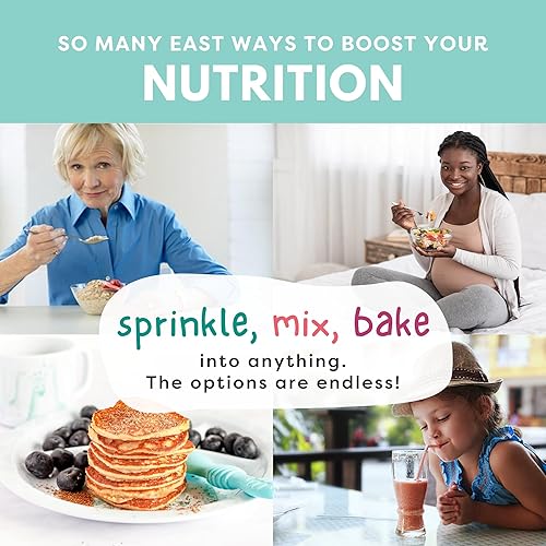 Miniatura 10 de Tiny Sprouts Foods Potenciadores orgánicos de supersemillas semillas de chía cultivadas orgánicas con vitamina D + probióticos. Molidas en frío de