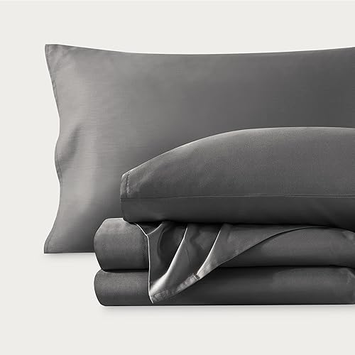 Miniatura 6 de Bare Home Juego de sábanas extralargas 100 % de algodón orgánico, tejido satinado suave, transpirable y refrescante, juego de lujo de hotel, sábanas