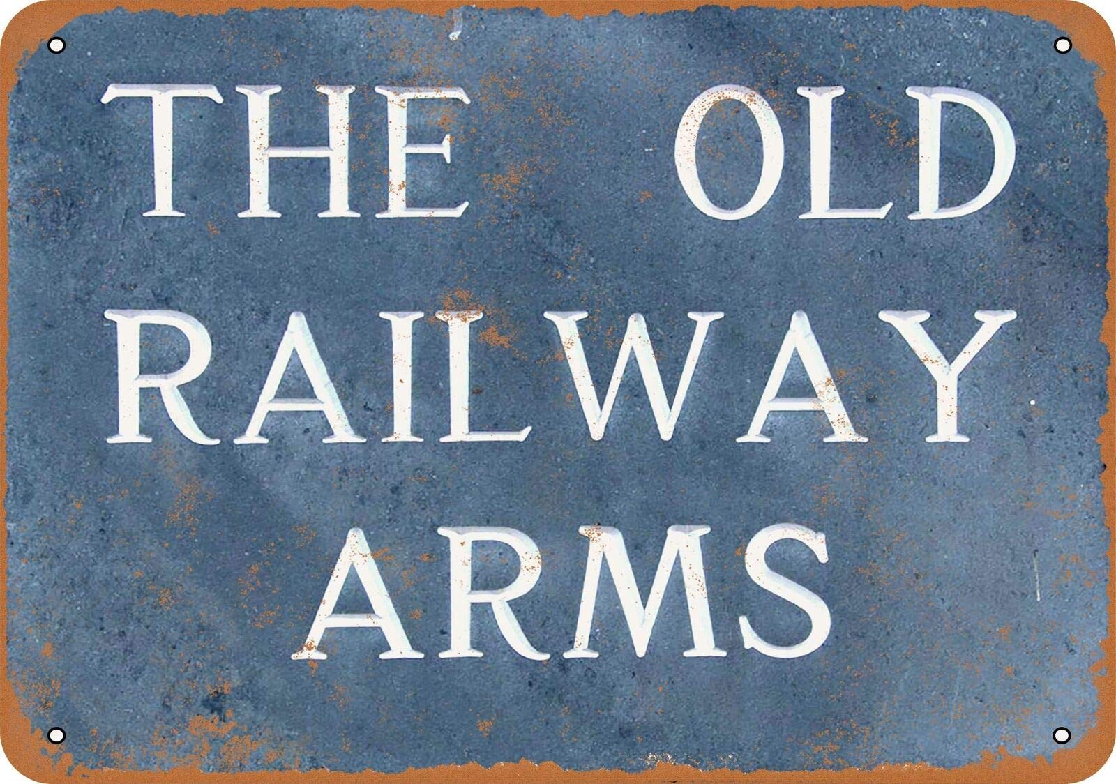 Kueprae A211 8X12 In Metal Sign The Old Railway Arms Wall Decor