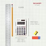 SHARP EL243S Handheld Calculator with Extra Large 8-Digit Display, Solar & Battery Powered, Twin Power Calculator