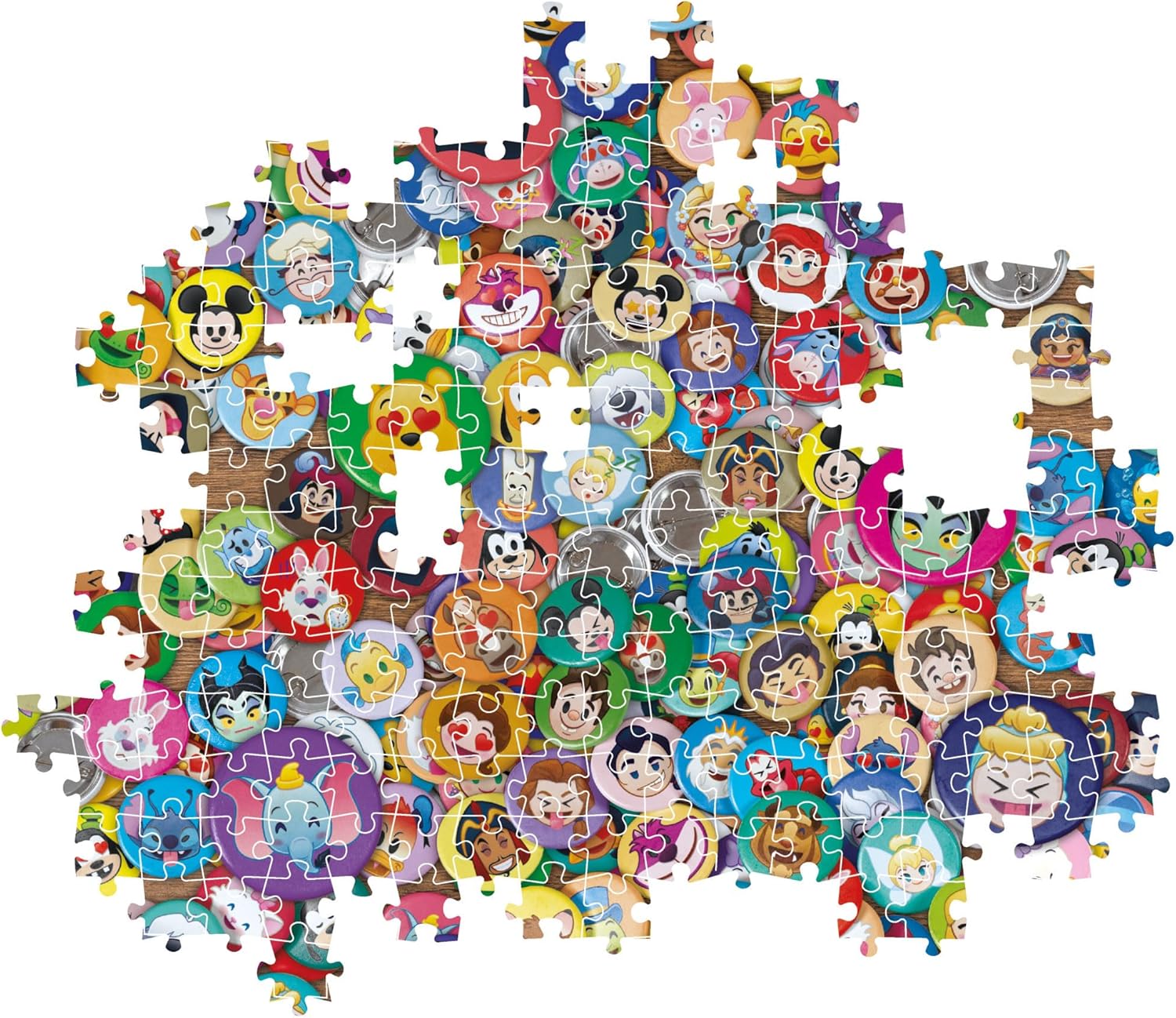 Clementoni Jigsaw Puzzle Impossible Disney Emoji 1000 Pieces - Puzzle for Adults 14-99 Years, Gift for Men/Women, Impossible, Disney, Hard Jigsaw, Difficult Puzzle, Made in Italy, 39829