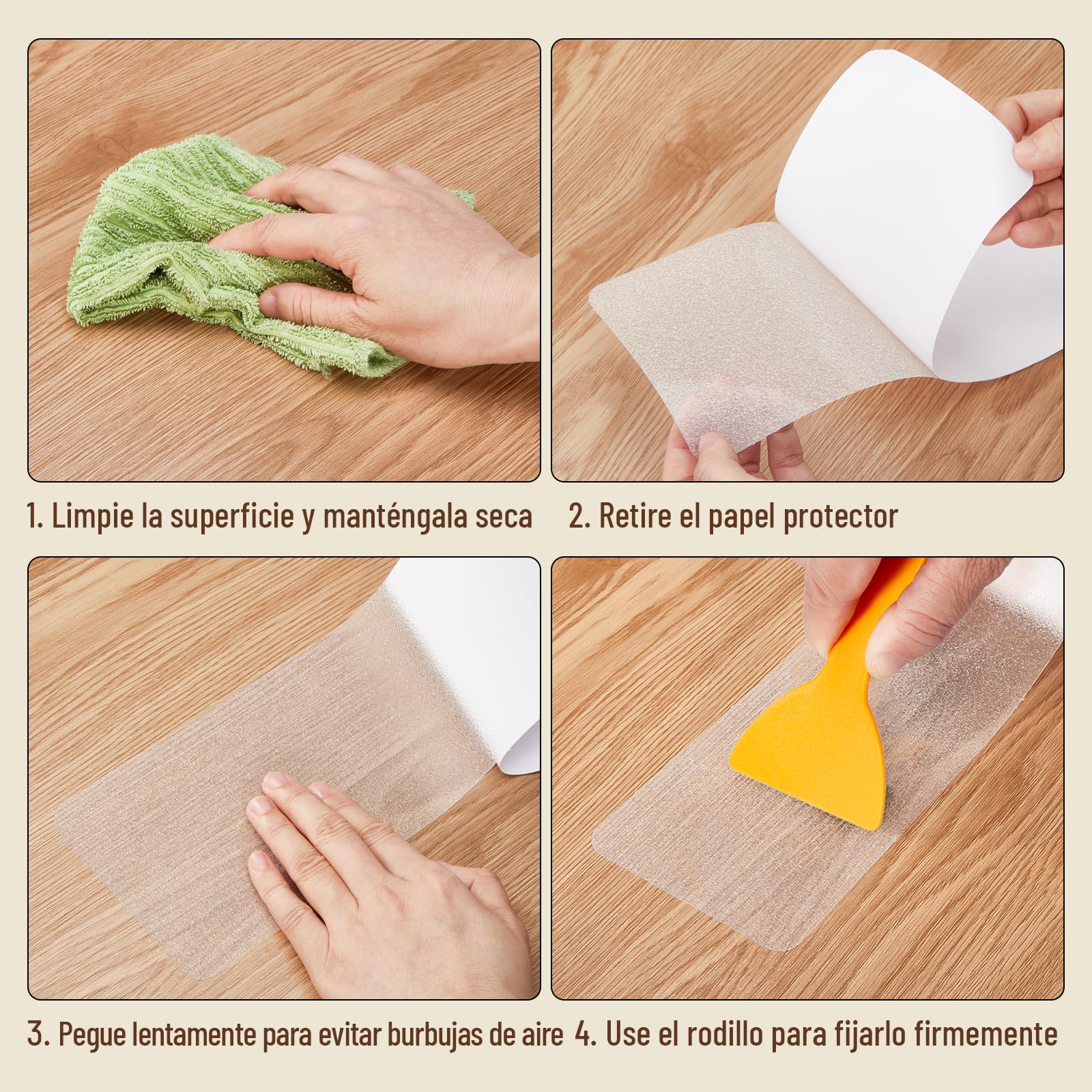 15 Piezas Antideslizante Escalera Transparente 80 x 15 cm, Autoadhesivos Alfombrilla Antideslizante Escalera, Suave y Cómoda, Apta para Suelos Lisos como Suelos de Madera, Baldosas, Cristal