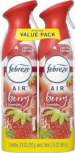 Febreze Ambientador eliminador de olores, bayas y zarzas, 2 unidades, 8.8 onzas líquidas cada uno (17.8 onzas líquidas en total)