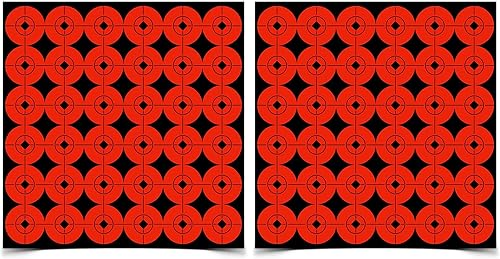 Miniatura 2 de Birchwood Casey Target Spots Orange Bright High-Contrast Self-Adhesive Bull's Eyes Paper Shooting Targets