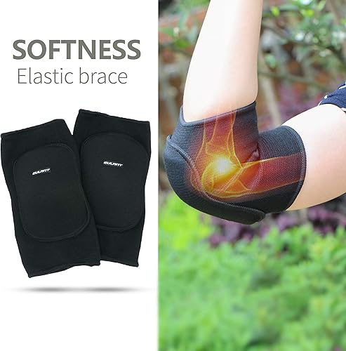 Miniatura 5 de EULANT Kids Elbow Pads, Soft and Breathable SBR Elbow Protective Pads, Adult Neoprene Elbow Support for Cycling Wrestling Volleyball Basketball