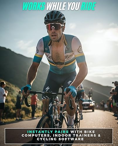 Miniatura 7 de Powr Labs Correa de pecho para monitor de frecuencia cardíaca Bluetooth y ANT+, comodidad durante todo el día, fácil conectividad, compatible