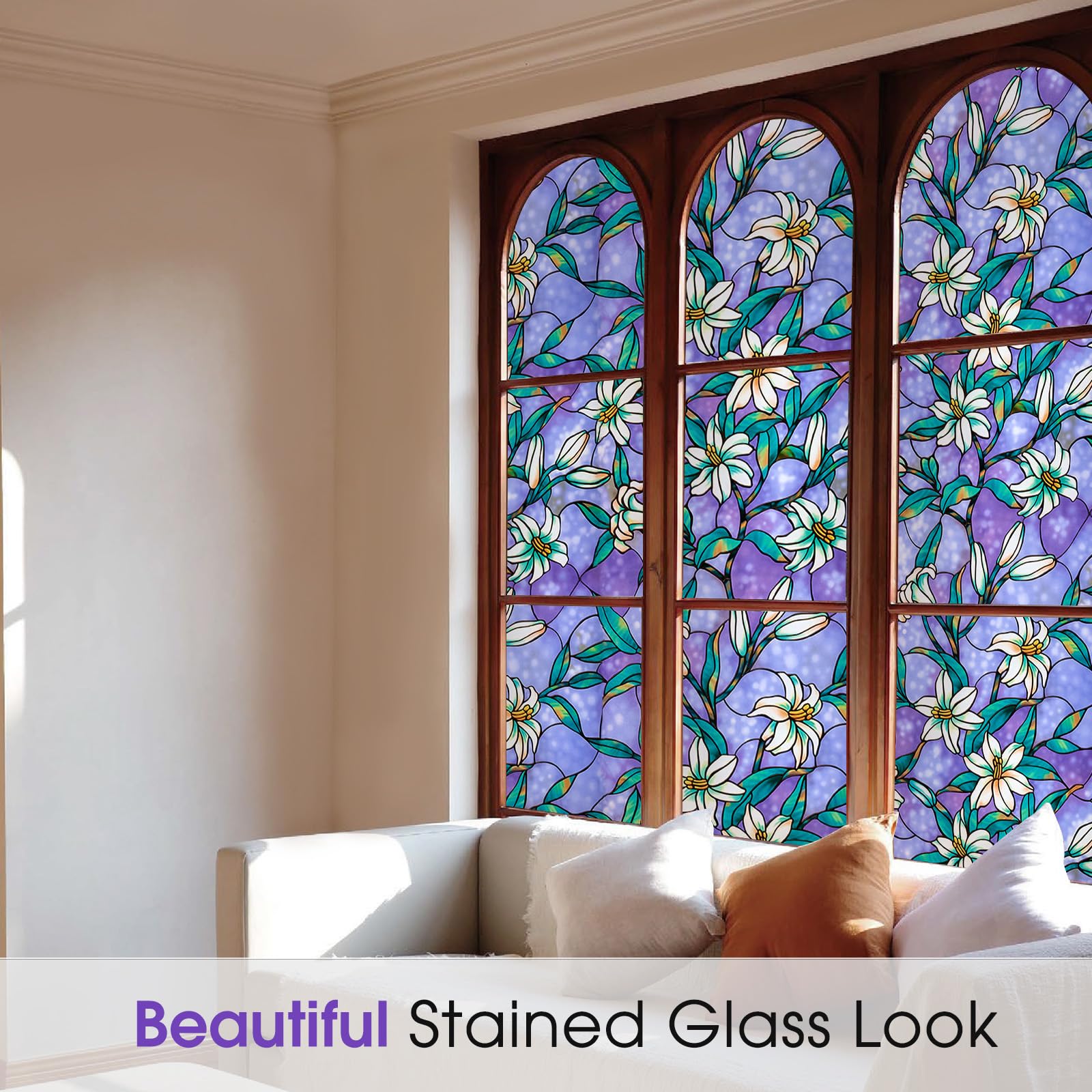 Snapklik.com : Coavas Decorative Window Privacy Film, Heat Control Sun ...