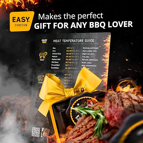 Miniatura 7 de Imán y gráfico de temperatura de carne, hoja de trucos para asar y parrilla de 8 x 10, para asar y cocinar - Guía magnética de temperatura con