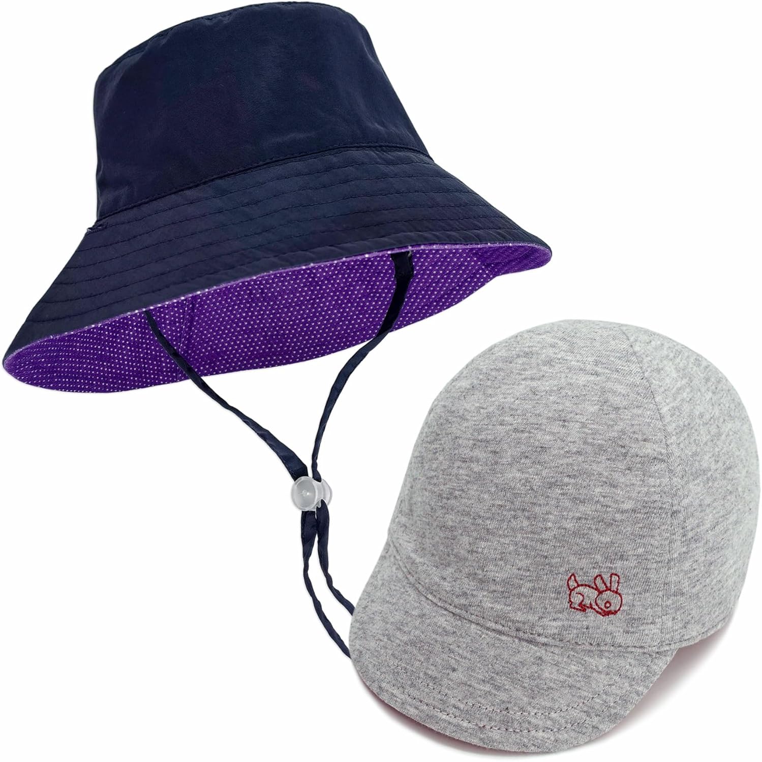 Keepersheep Baby Reversible Baseball Cap Infant Sun Hat, Cotton Knit Soft Brim for Infant Toddler, Summer Outdoor Unisex