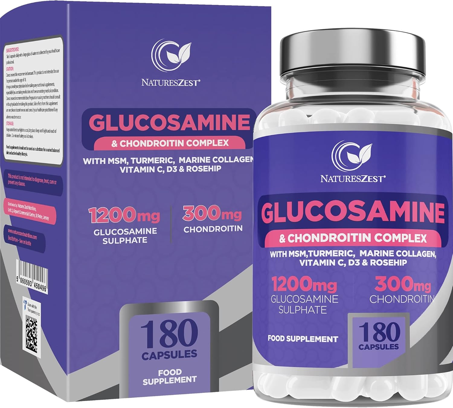 Glucosamine and Chondroitin High Strength Capsules Glucosamine Complex with MSM 180