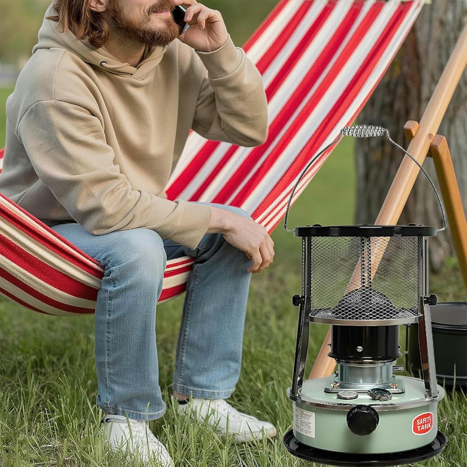 Kerosene Heater for Indoor Use, Portable Kerosene Heater, Height Adjustable Kerosen Stove, Indoor Heate Non Electric for Camping, Cooking