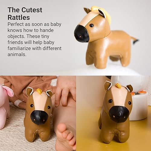 Miniatura 3 de Little Big Friends Tiny Friends  Sonajero de juguete  Animal de peluche especial  Fácil de limpiar  Charles el caballo