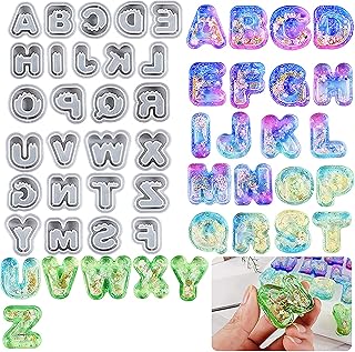 26 Pack Letter Candle Molds - Alphabet & Clay Molds for Resin Casting & Candle Making
