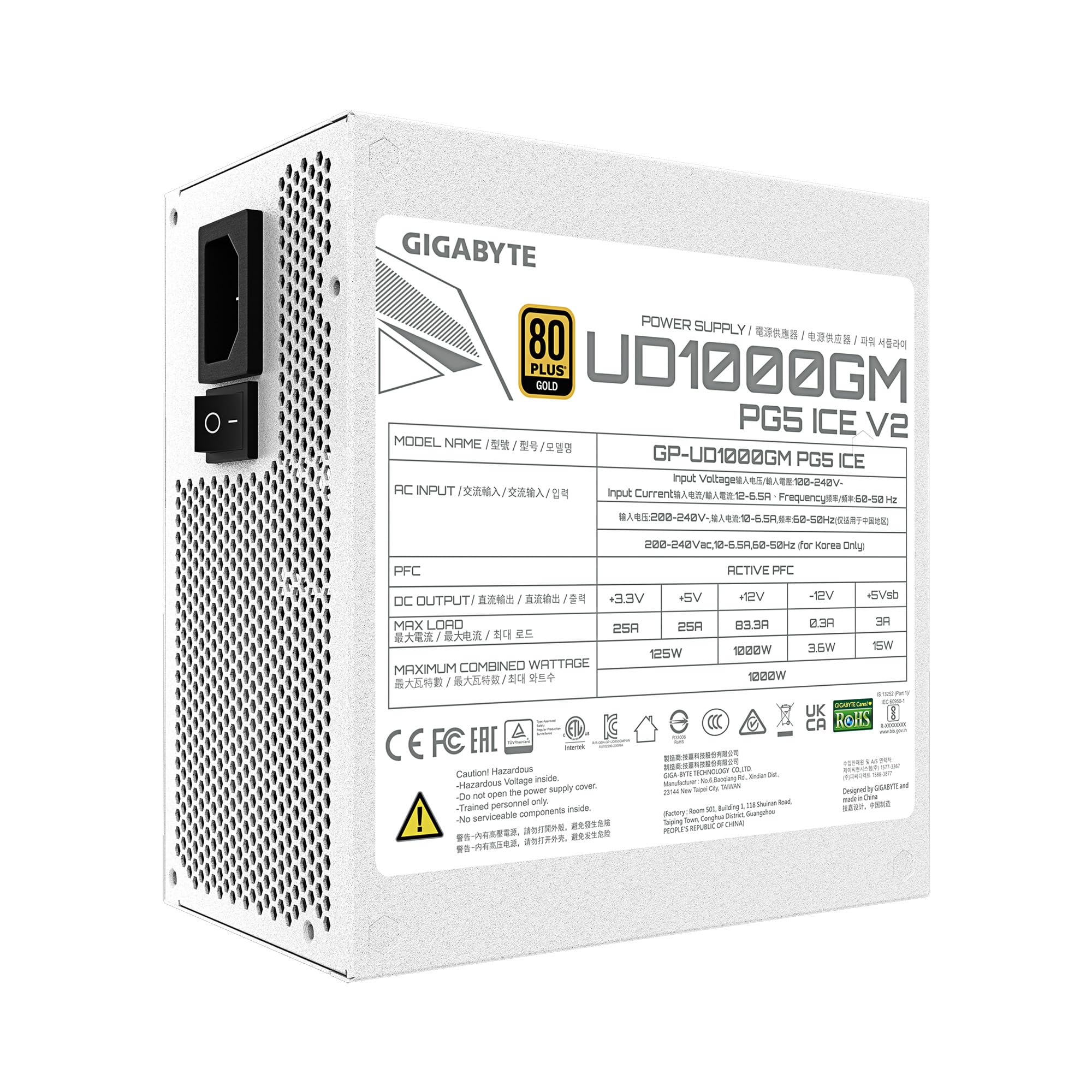 Amazon.com: GIGABYTE UD1000GM PG5 V2 ICE - 1000W 80 Plus Gold