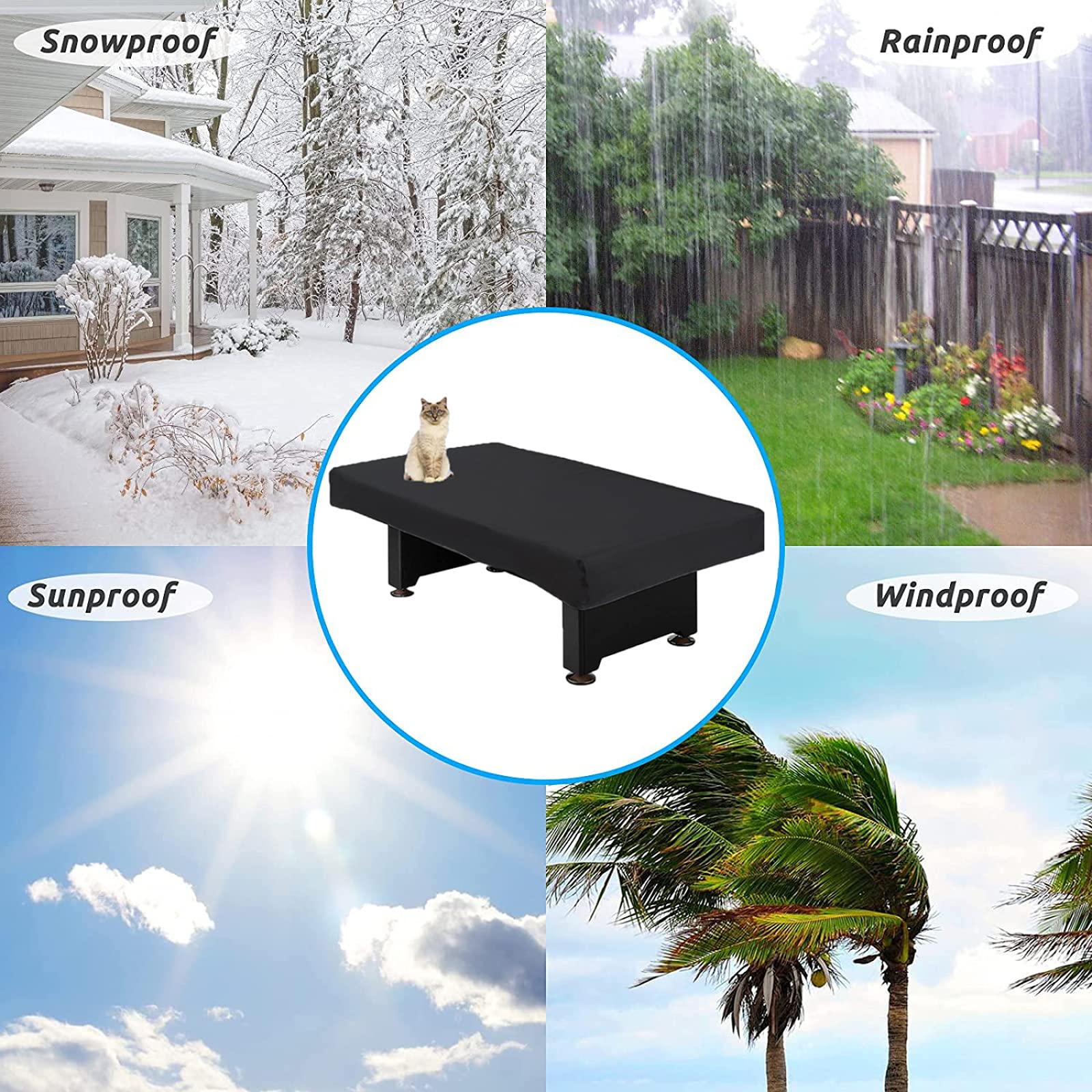 Copertura Per Tavolo Da Biliardo - Impermeabile, Antipolvere, Per 7/8/9 Piedi - Foto 8