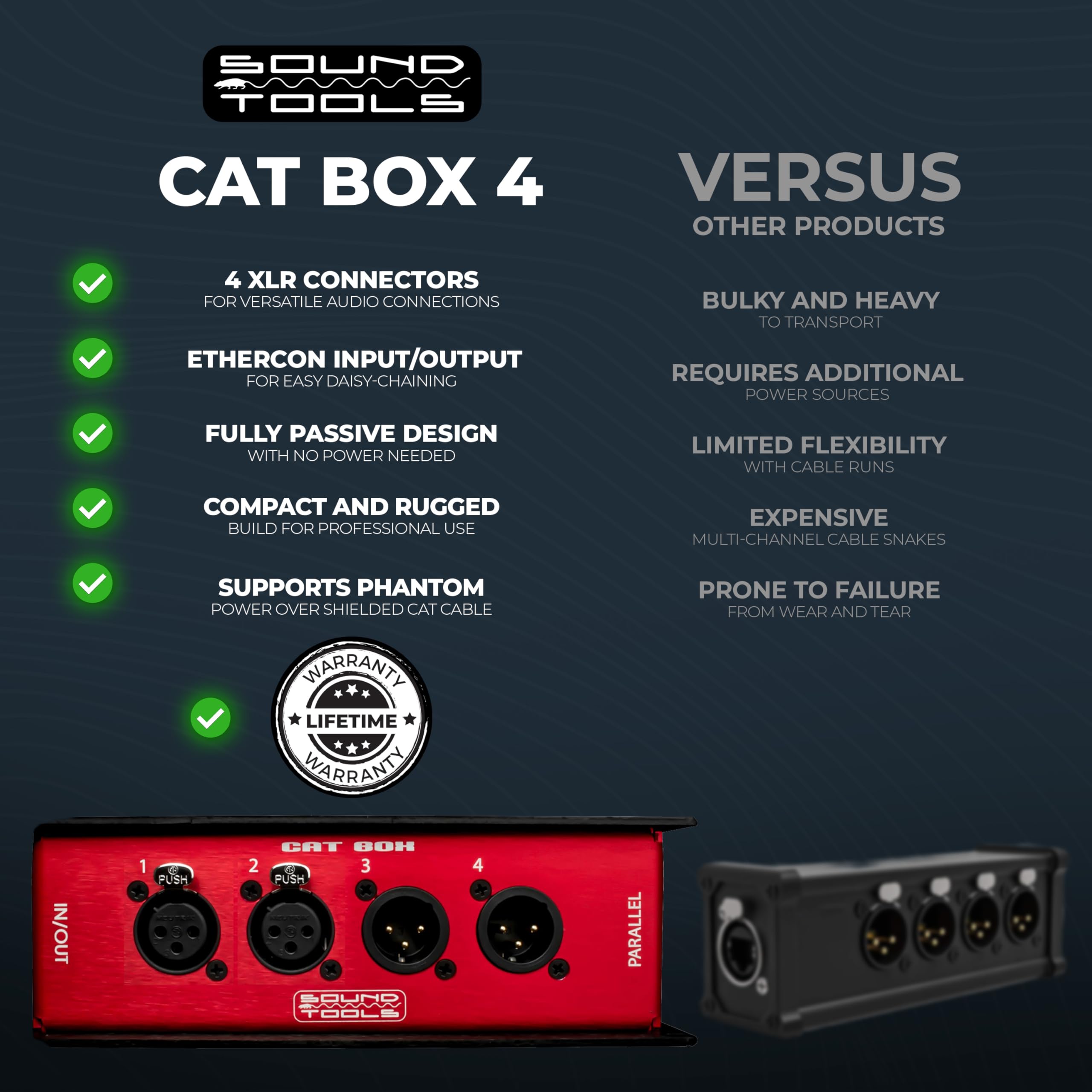 Amazon | Sound Tools CAT Box FX – 4メス パッシブアナログオーディオ