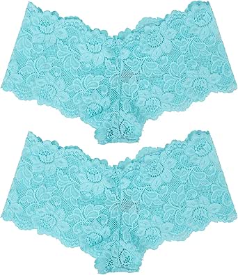 4er Pack Damen-Slips – Hohe Taille, Spitzenbesatz, Ultraweich Aus 95% Baumwolle, Größen 34-50