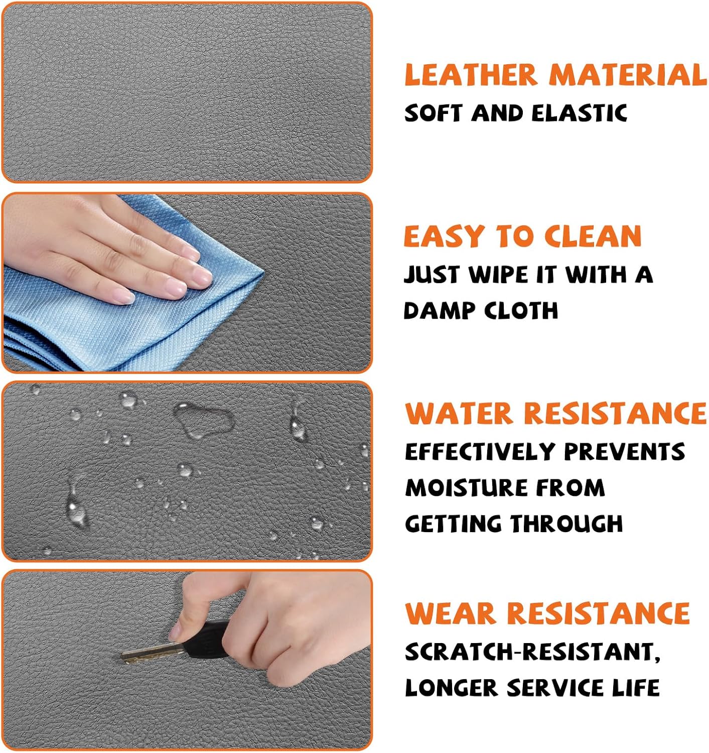 RUIANTE 4pcs Door Panel Armrest Inserts Cover Leather Trim Replacement Compatible for Altima 5th Gen 2013-2018 Accessories (Black)