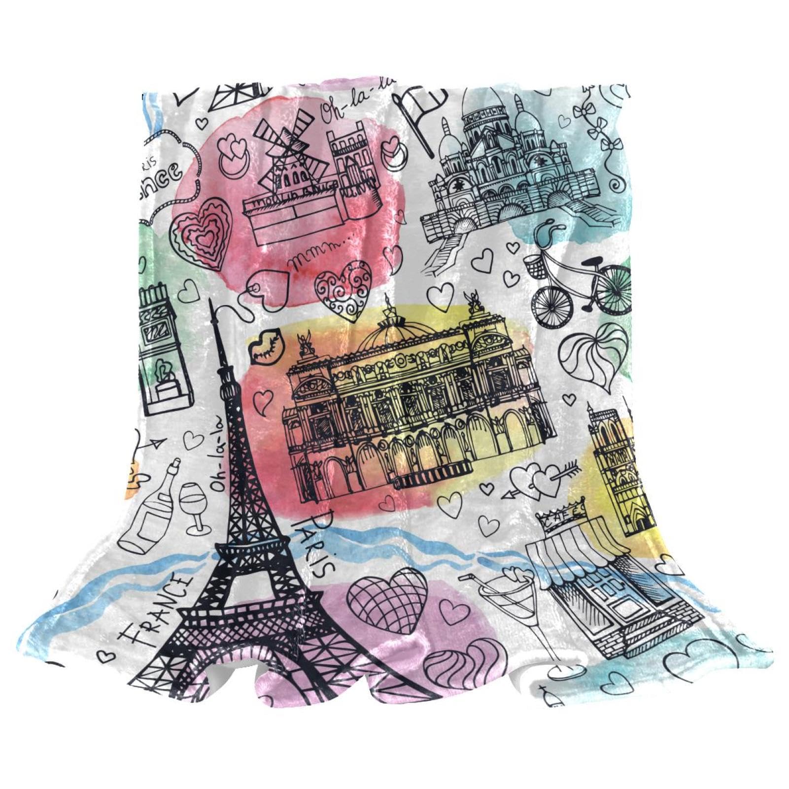 Couverture polaire plaid chaud doux 150x200cm pour lit et canapé