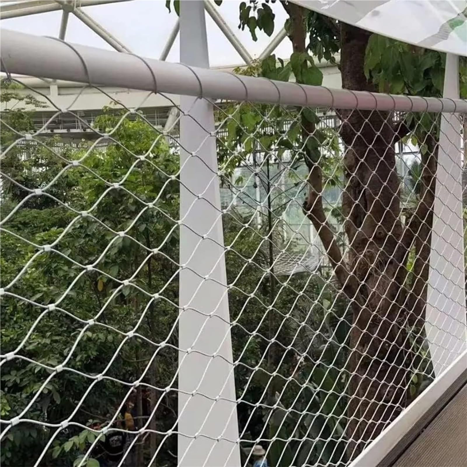 Siatka druciana ze stali nierdzewnej, 304, 5 cm / 2 mm, klatka zoologiczna, ogrodzenie na dużą wysokość, ochrona przed upadkiem, bezpieczne grillowanie do balustrady schodowej (2 x 7 m), trwała i