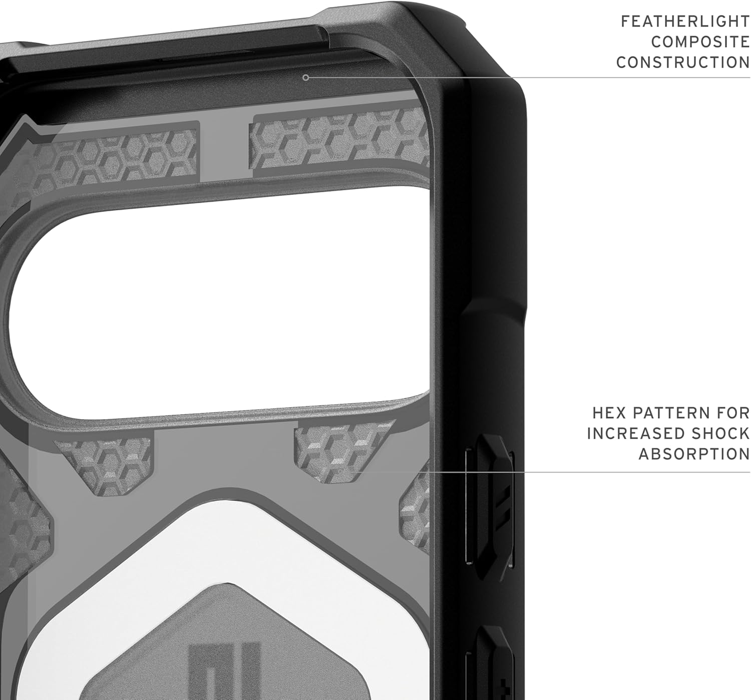 URBAN ARMOR GEAR UAG Made for Google Pixel 10 Case & Pixel 10 Pro Case Pathfinder Clear - Compatible with Pixelsnap & Magnetic Charging Transparent Rugged Protective Cover, Ash/Black