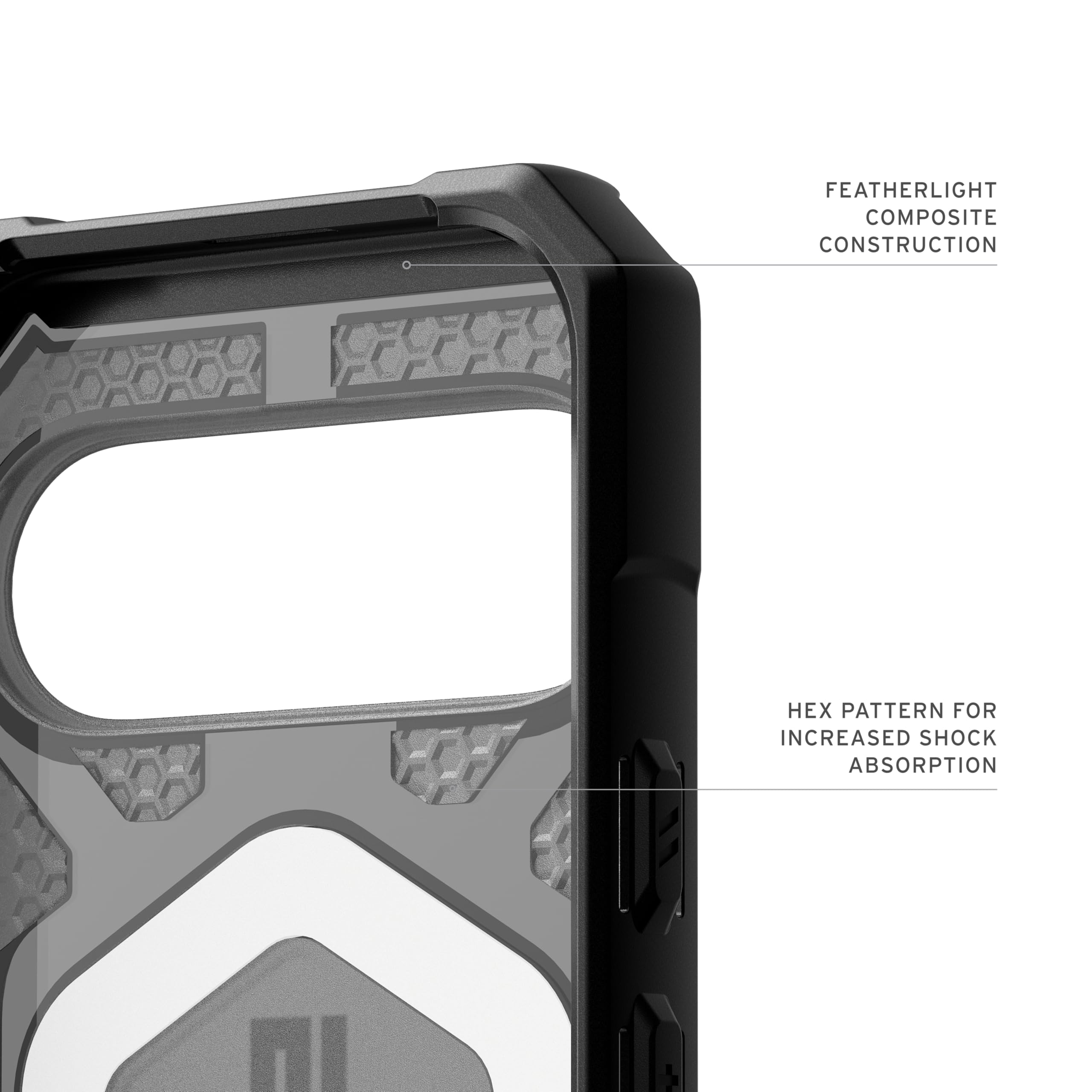 URBAN ARMOR GEAR UAG Made for Google Pixel 10 Case & Pixel 10 Pro Case Pathfinder Clear - Compatibile con Pixelsnap e ricarica magnetica trasparente robusta custodia protettiva, cenere/nero
