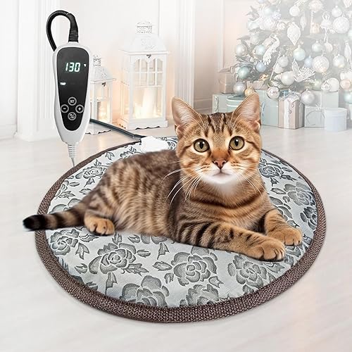 Vista 63 de Almohadilla térmica para perros de 28 x 18 pulgadas con interruptor de termostato inteligente y tubo de protección de línea de alimentación