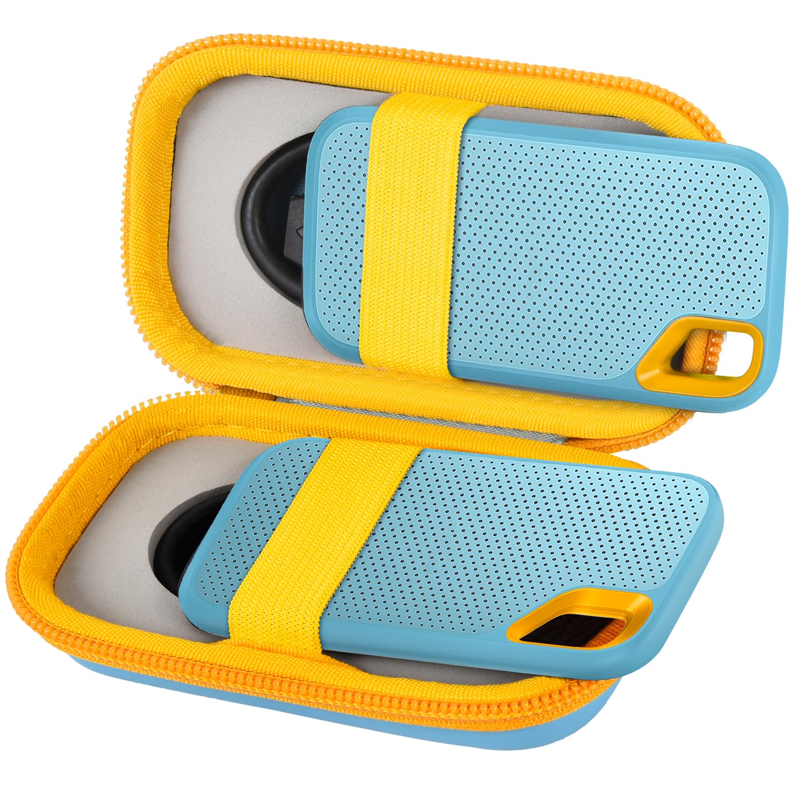 Custodia Boobowl per 2 SSD SanDisk Extreme Portable 1TB/2TB/250GB/500GB - USB 3.2 Gen 2 - SDSSDE61/SDSSDE60-G25 - (non adatta per Sandisk Extreme Pro) Sky Blue