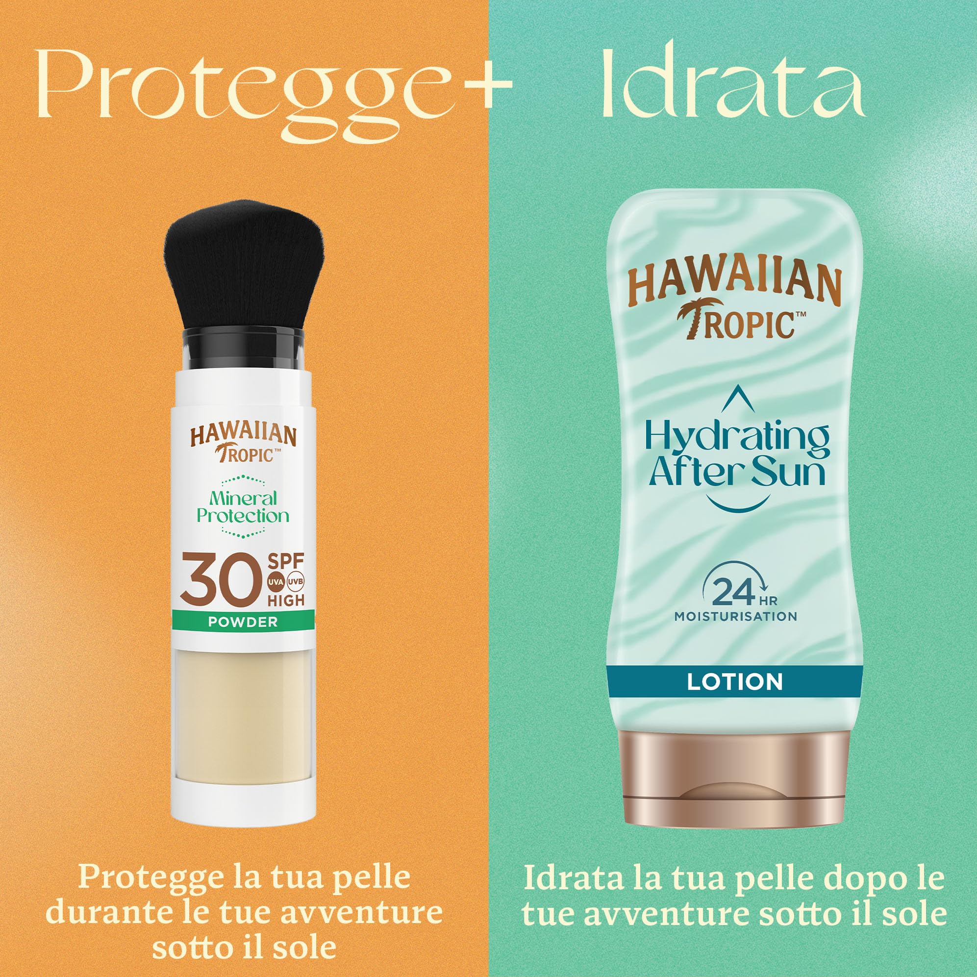 HAWAIIAN Tropic Mineral Brush SPF30 - Protezione solare viso SPF30 in polvere con comodo applicatore a pennello - Con filtri minerali