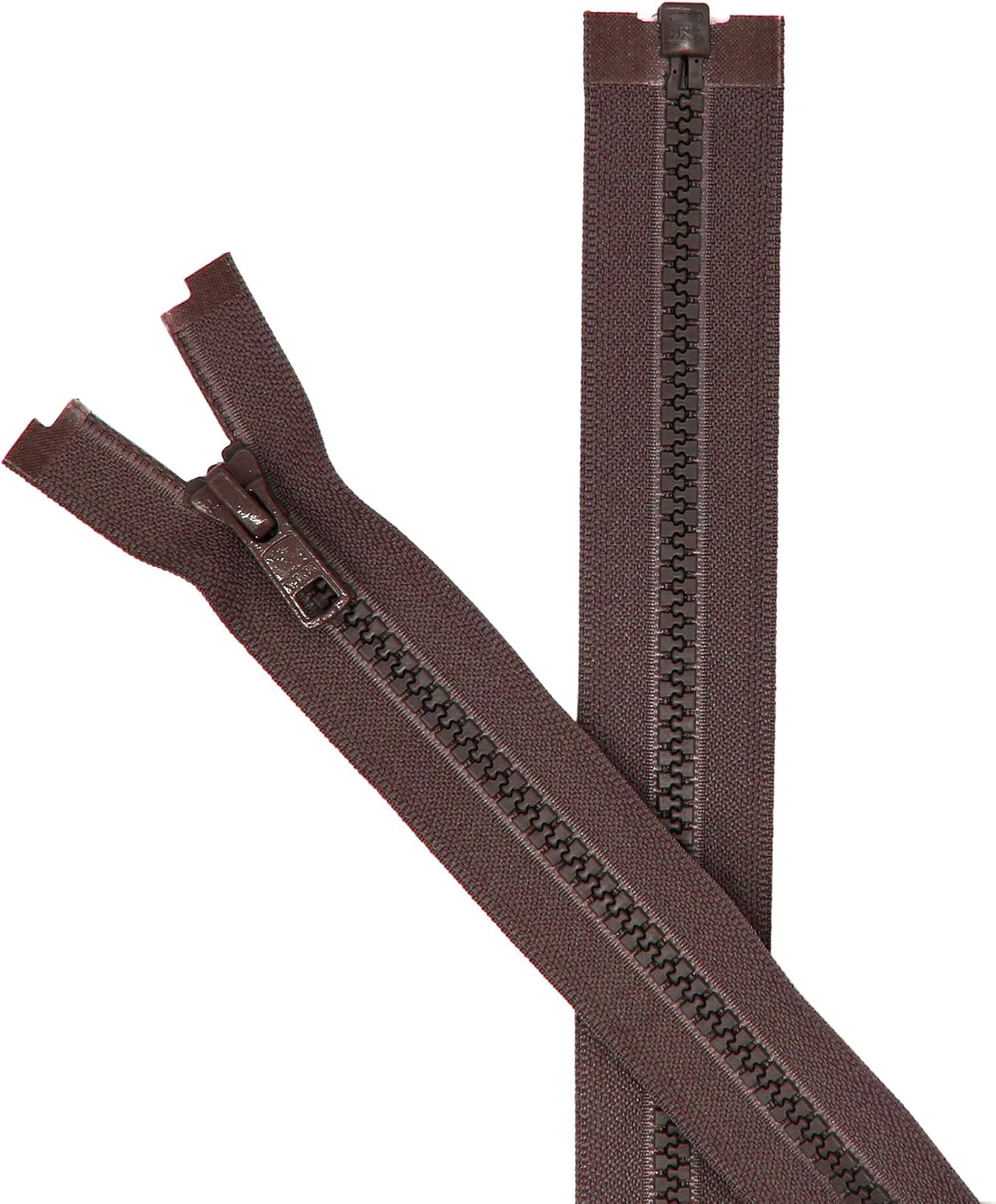 YKK # 5 Medium Weight Molded Plastic Separating Zipper - 1 Zipper per Pack (Brown - #570) (27")