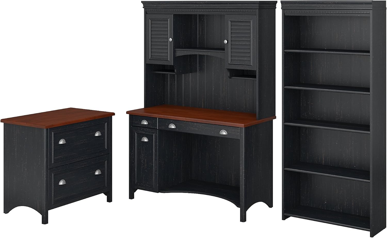 Bush Furniture Fairview Computer Desk with Hutch, Bookcase