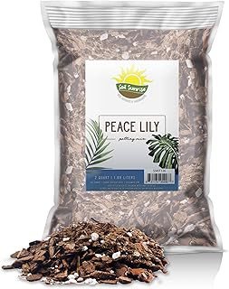 Peace Lily Potting Soil Mix (2 Quarts), for Planting, Growing, or Repotting Peace Lily Plants