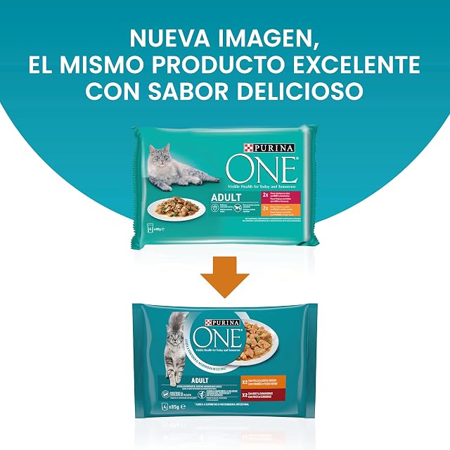 Foto 2 de 8 de Purina ONE comida húmeda gato Adulto Buey 48x85 g