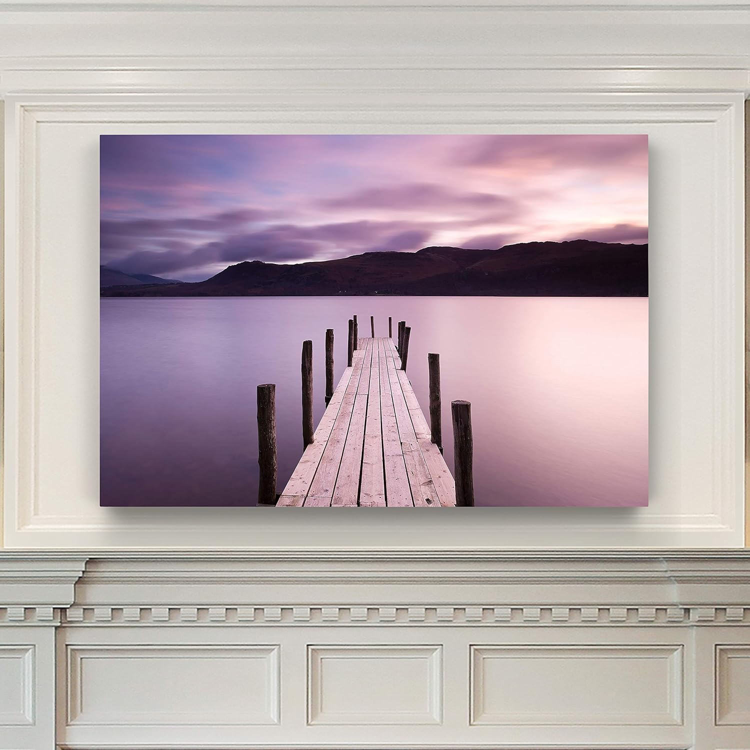 Renditions Gallery Landscape Photographic Pictures Print Artwork Canvas Wall Art Decorations for Home Office Ready to Hang, 12x18, Point Reyes Beach Sunset